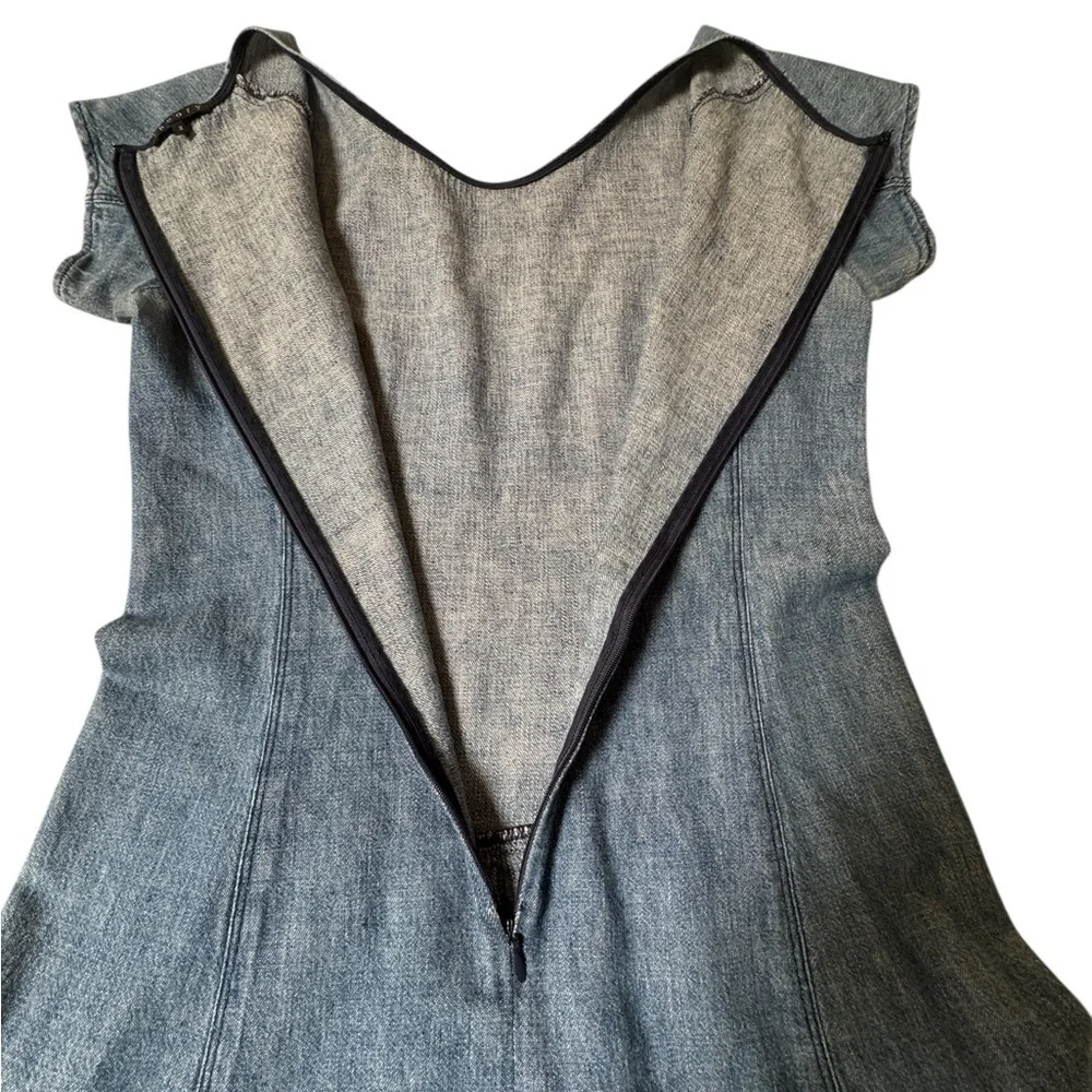 Theory Denim Blue Mini Dress 100% Cotton